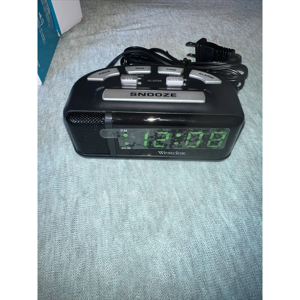Alarm Clack Adjustable West Lox Super Loud or Soft Alarm & Snooze Used